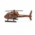 Miniatură Elicopter Metalic Decorativ, Culoare Bronz Antichizat, Figurină Colecție, Cadou pentru Pasionații de Aviație