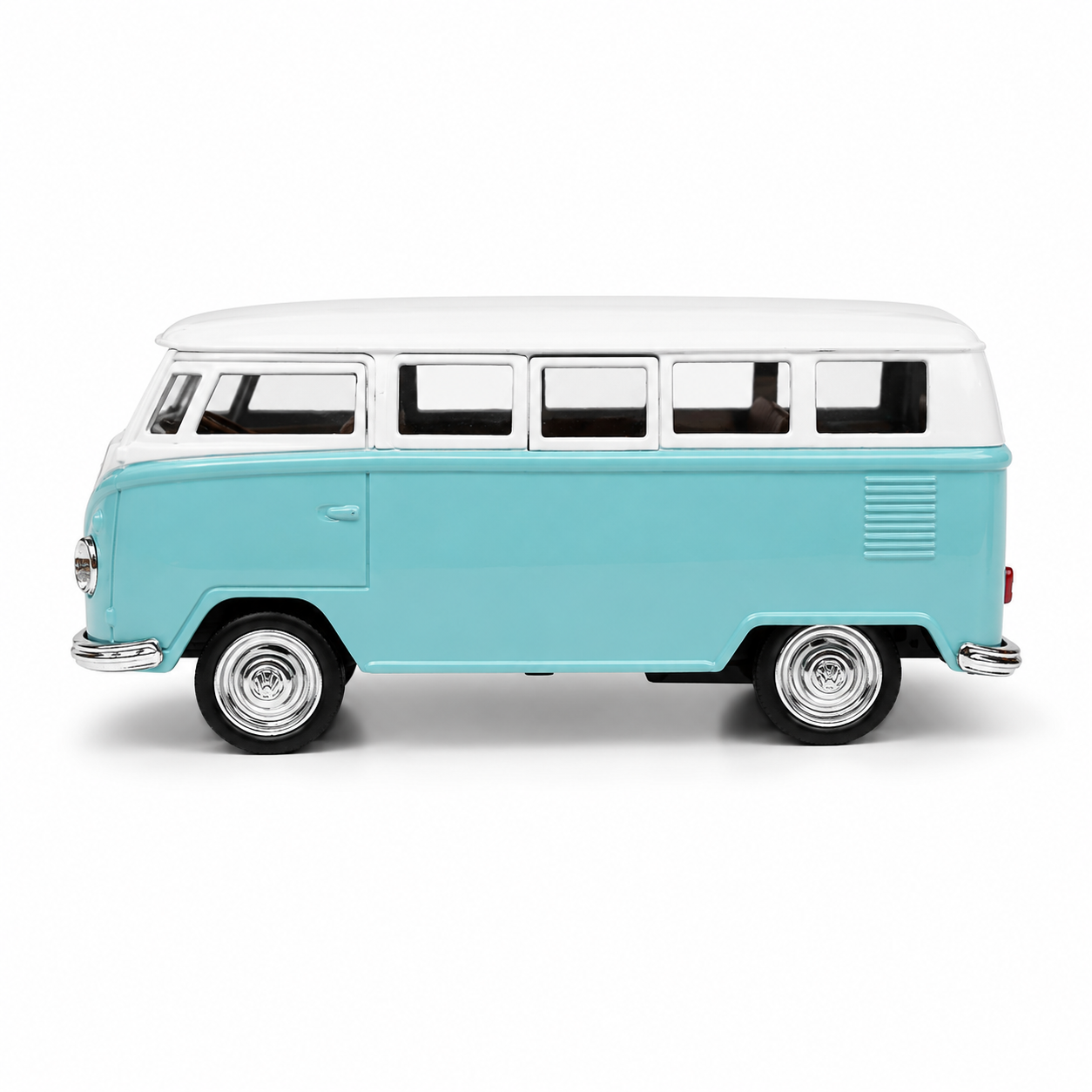 Machetă Auto Microbuz Retro Die-Cast, Scara 1:32, Metal, Uși Mobile și Funcție Pull-Back, 3+ Ani