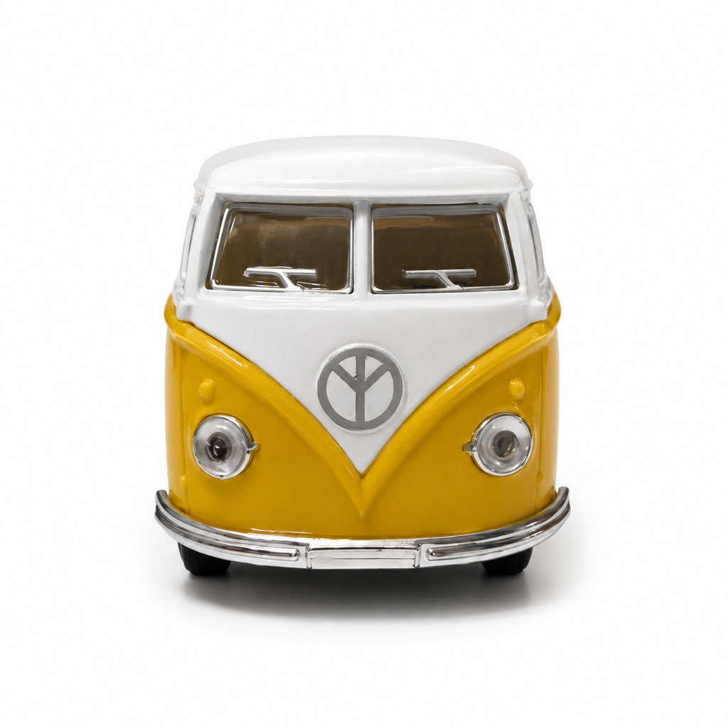 Machetă Auto Microbuz Retro Die-Cast, Scara 1:32, Metal, Uși Mobile și Funcție Pull-Back, 3+ Ani