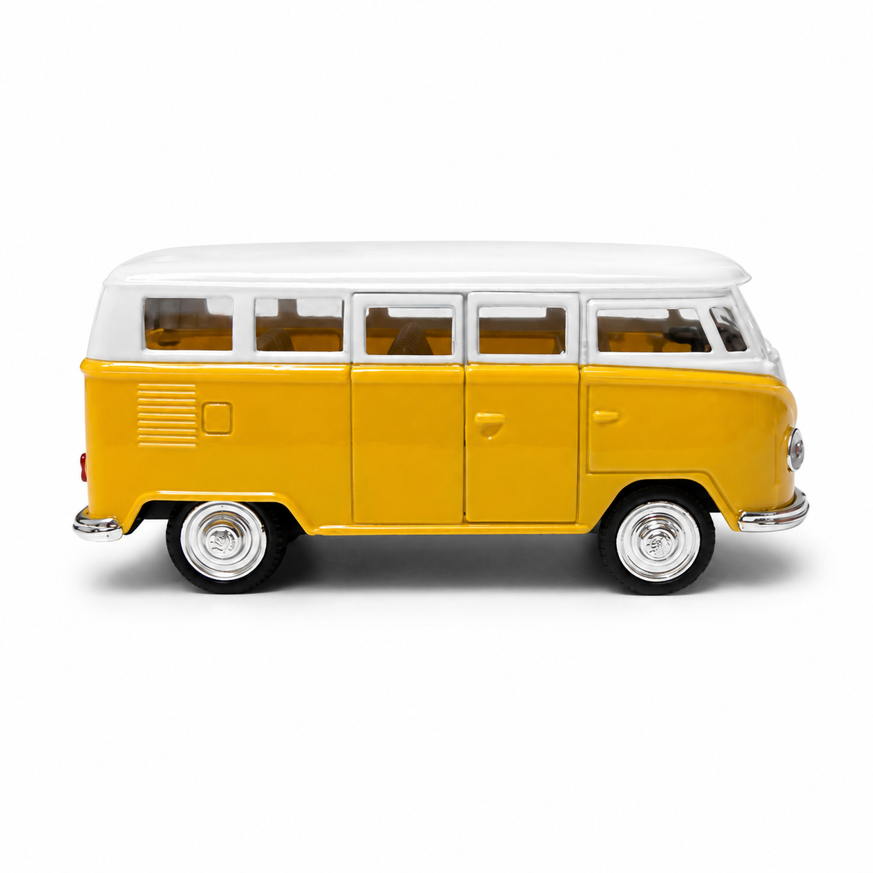 Machetă Auto Microbuz Retro Die-Cast, Scara 1:32, Metal, Uși Mobile și Funcție Pull-Back, 3+ Ani