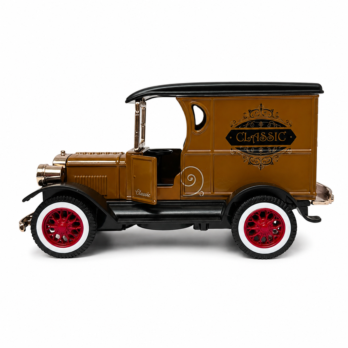 Mașină de Colecție Vintage 1:32, Model Die-Cast cu Mecanism Pull-Back și Ușă Mobilă, Automobil Decorativ Clasic