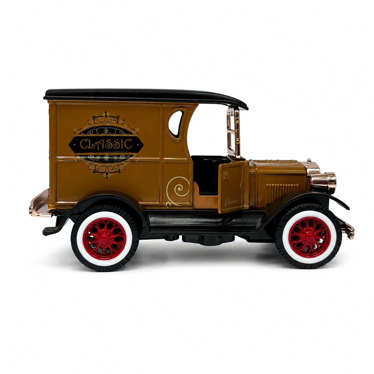 Mașină de Colecție Vintage 1:32, Model Die-Cast cu Mecanism Pull-Back și Ușă Mobilă, Automobil Decorativ Clasic