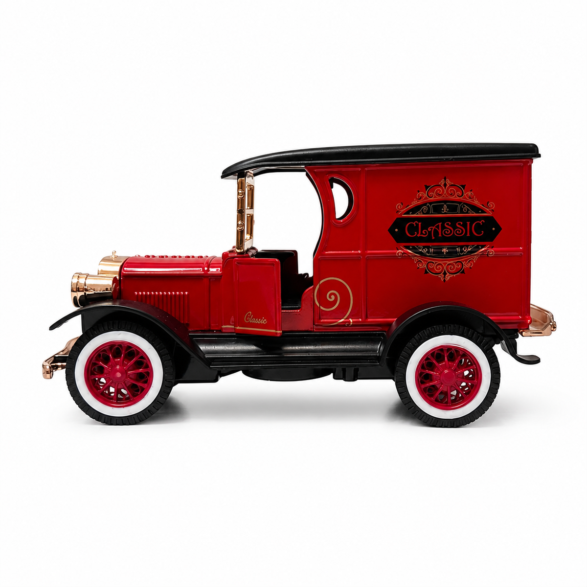 Mașină de Colecție Vintage 1:32, Model Die-Cast cu Mecanism Pull-Back și Ușă Mobilă, Automobil Decorativ Clasic