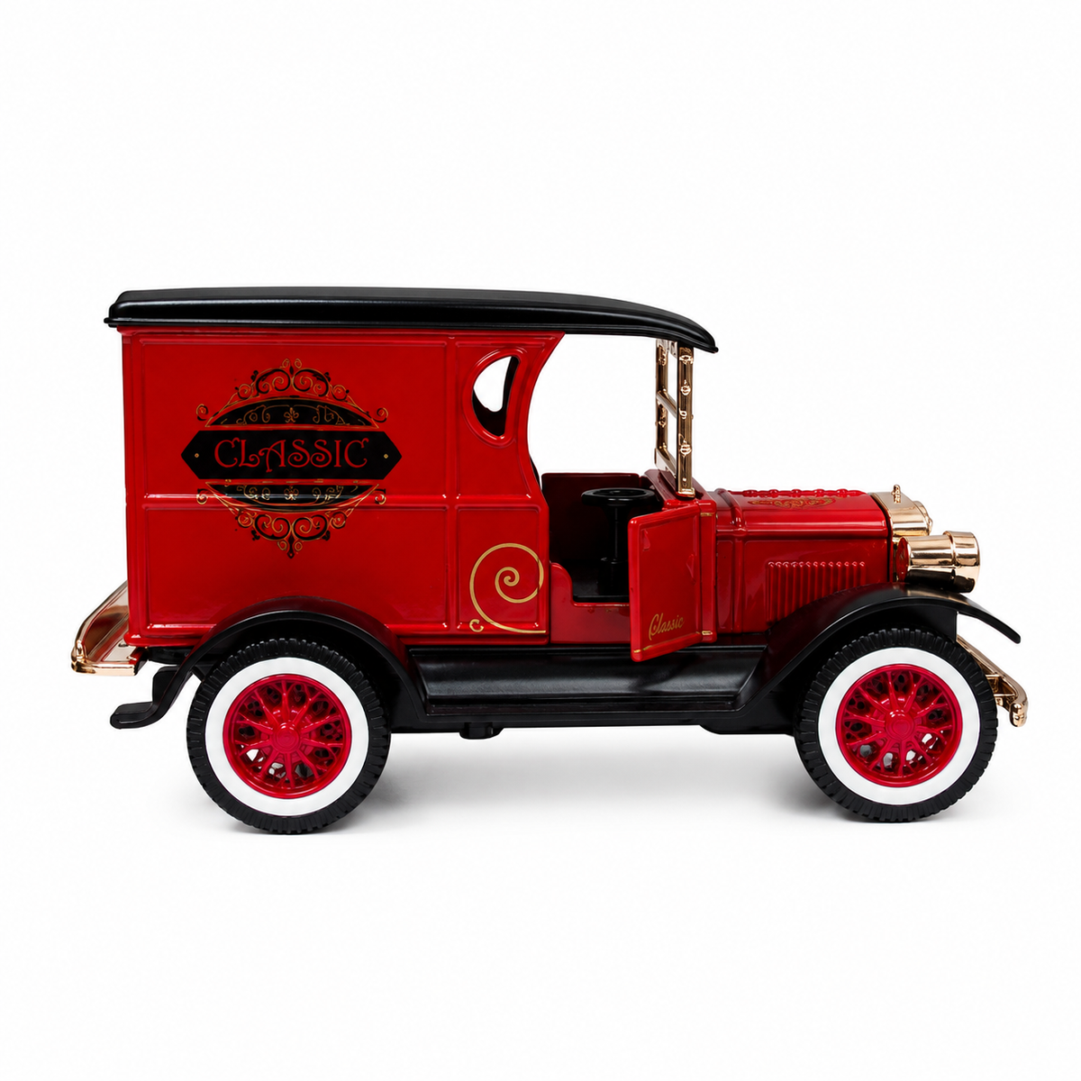 Mașină de Colecție Vintage 1:32, Model Die-Cast cu Mecanism Pull-Back și Ușă Mobilă, Automobil Decorativ Clasic