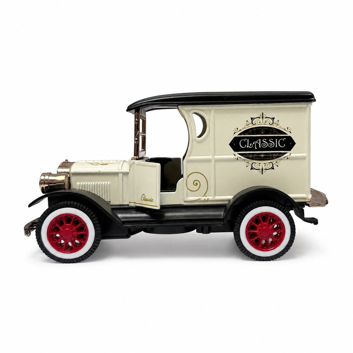 Mașină de Colecție Vintage 1:32, Model Die-Cast cu Mecanism Pull-Back și Ușă Mobilă, Automobil Decorativ Clasic