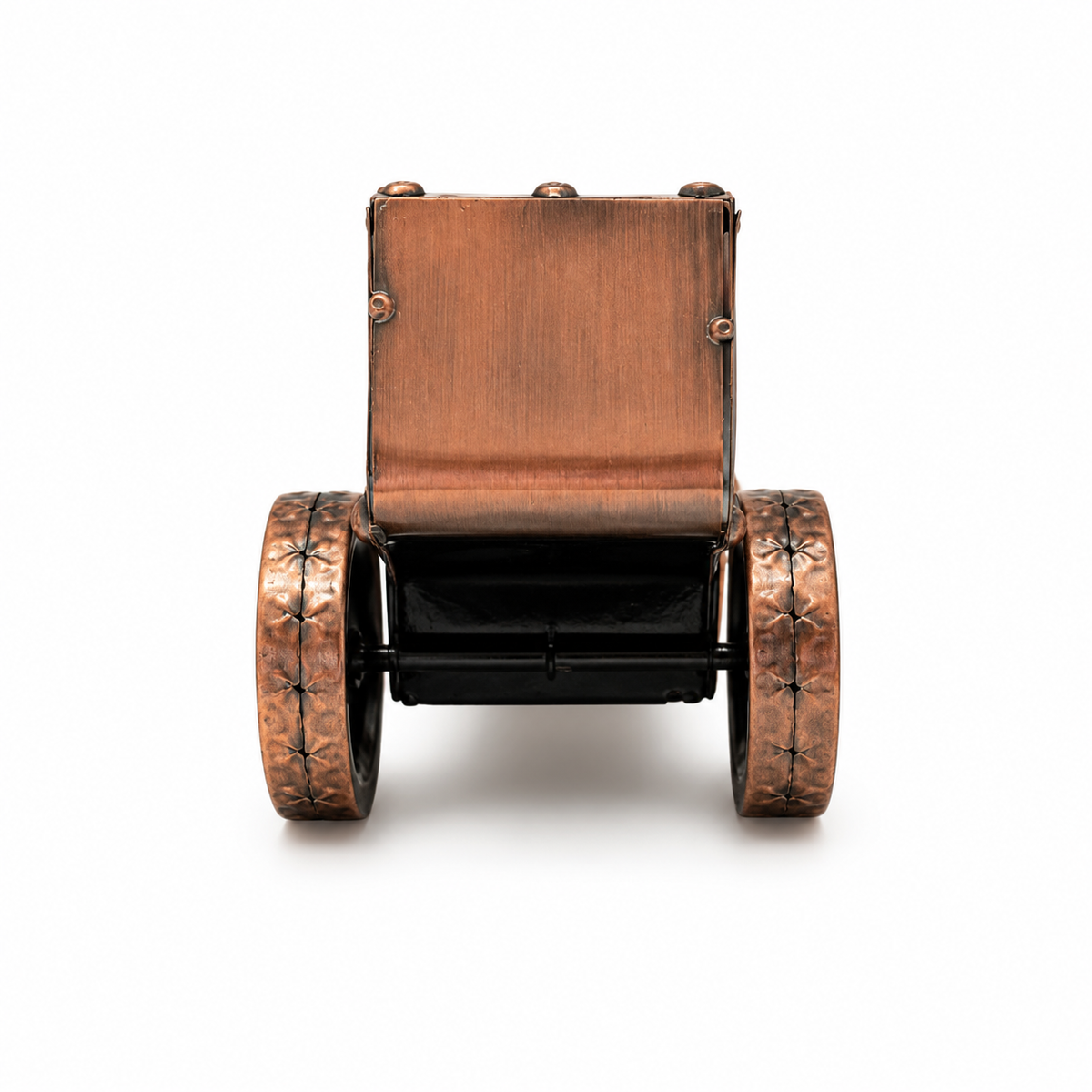 Tun Decorativ Vintage din Metal, Model Miniatural cu Roți, Stil Steampunk, Ornament pentru Birou și Colecție