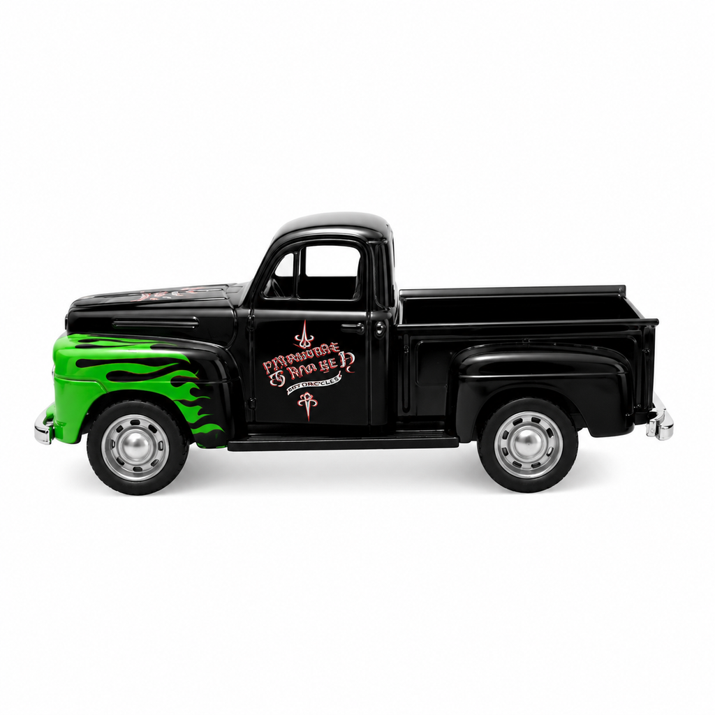Machetă Auto Pickup Retro 1:32, Metalică, Sistem Pull-Back, Uși Mobile, pentru Copii și Colecționari