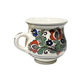 Cană ceramică tradițională de Corund, decor floral autentic, lucrată manual, 300 ml