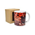 Cană ceramică Dracula Vlad Țepeș, design horror tematic, suvenir România, 300 ml, cadou original