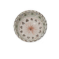 Bol ceramic de Horezu autentic, 19 cm, lucrat manual, model tradițional radial, cu cutie cadou