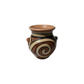 Vas ceramic Cucuteni, 300 ml, lucrat manual, decor neolitic, 11 cm, suvenir România