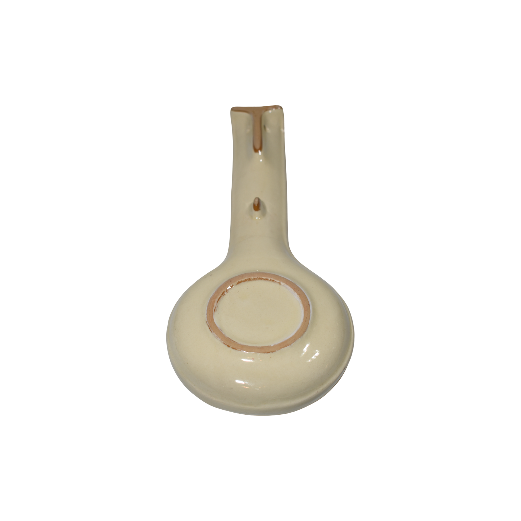 Suport lingură ceramică de Corund roșu-alb – suport ustensile bucătărie pictat manual