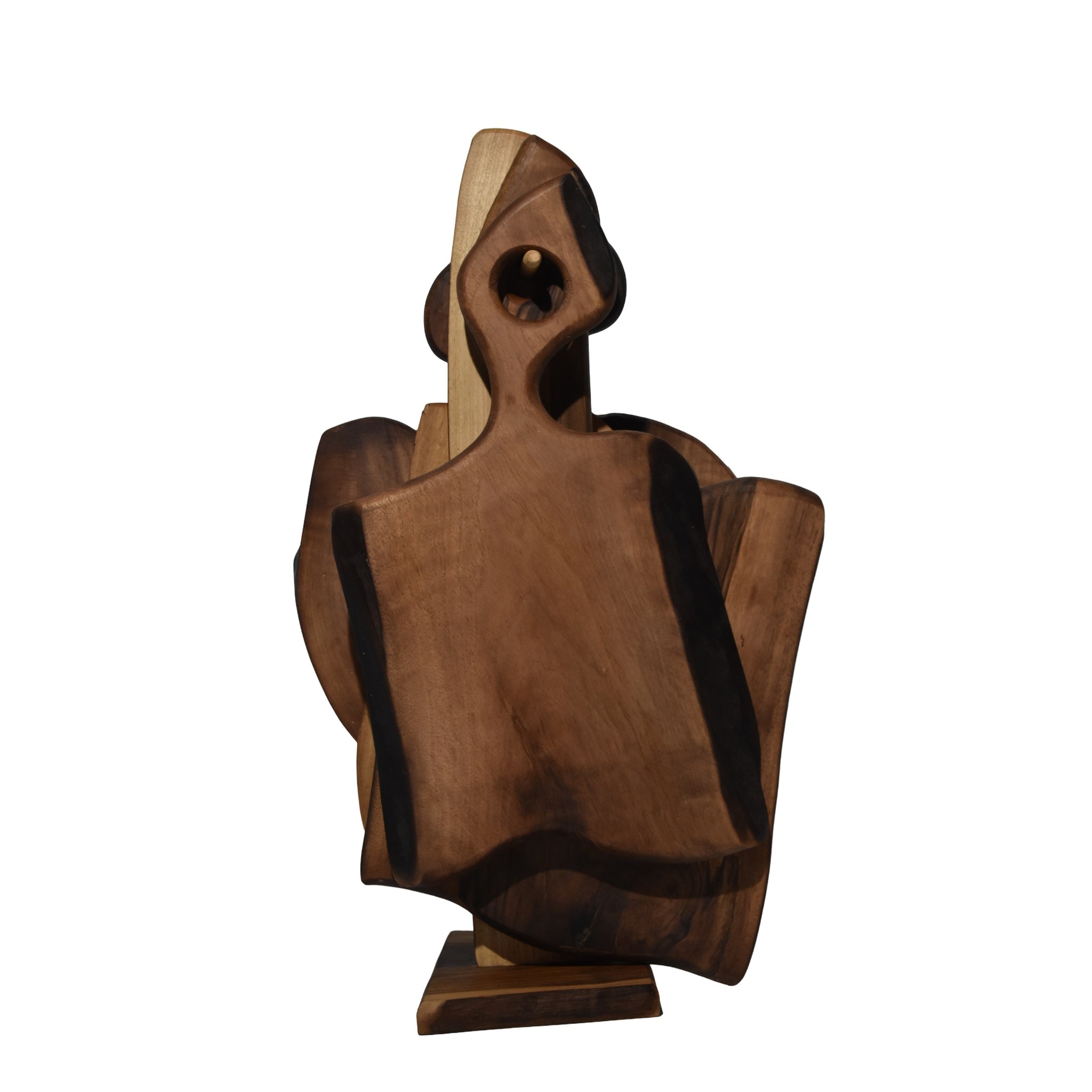 Set tocătoare lemn masiv cu suport, handmade, design artistic, bucătărie rustică, decor și funcțional