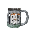 Halbă bere Timișoara 500 ml cu interior inox – cană decorativă cu obiective turistice