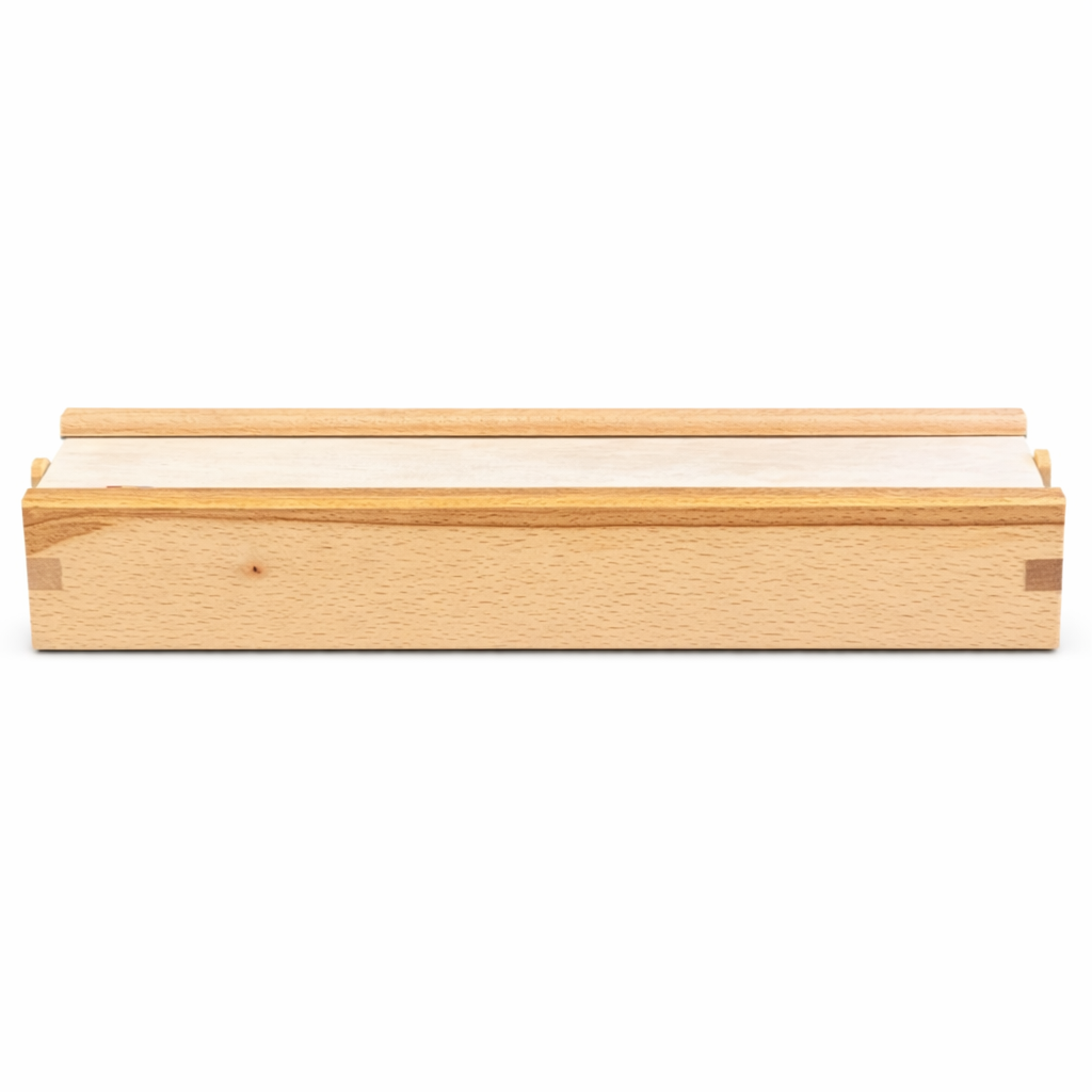 Set Rummy din lemn, 106 piese, suport pliabil din lemn natur, joc de societate clasic pentru familie și prieteni