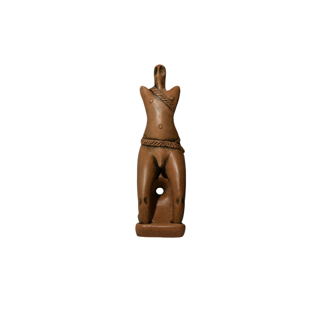 Statuetă ceramică Cucuteni, reproducere artă neolitică, handmade, decor tradițional românesc