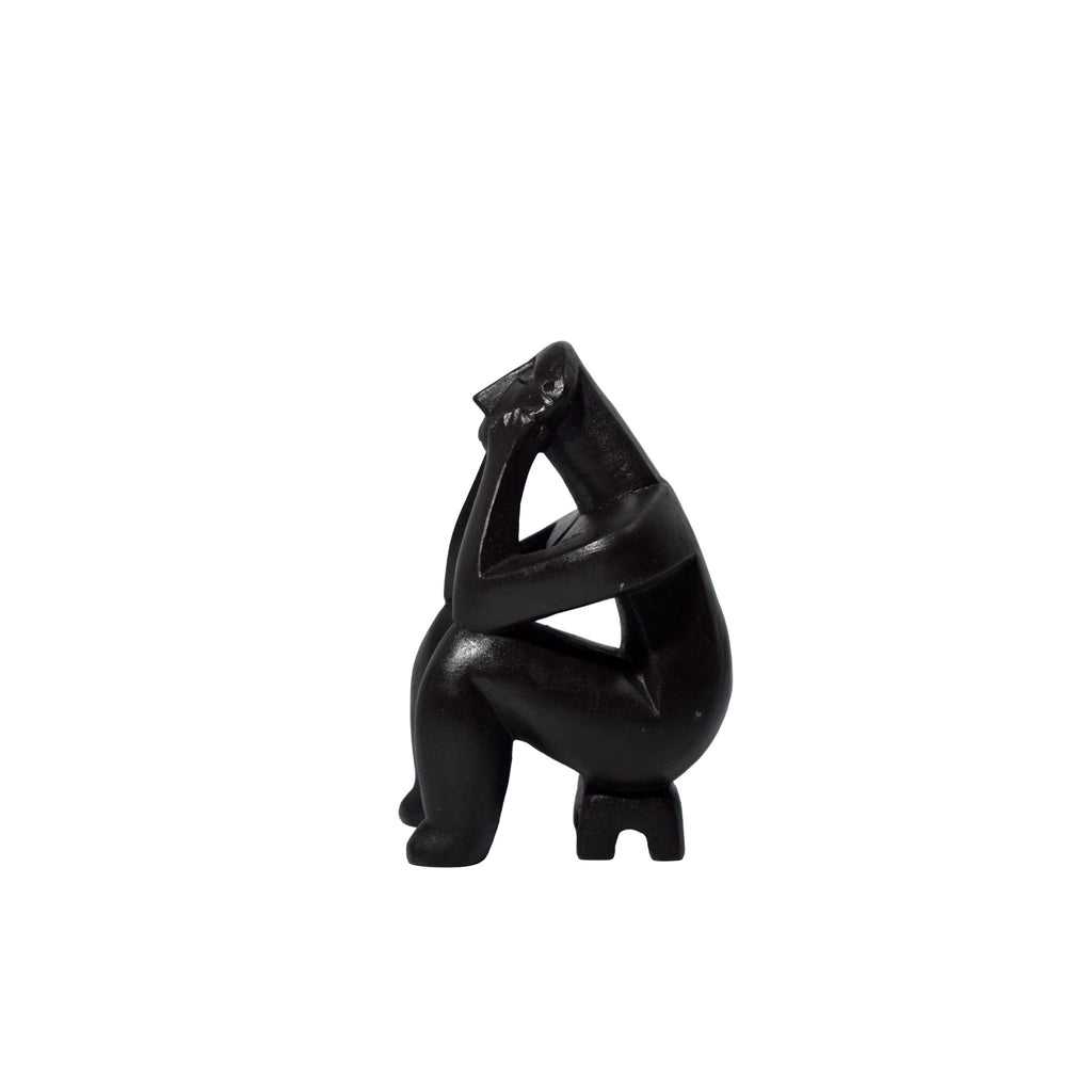 Statuetă ceramică „Gânditorul de la Hamangia”, reproducere neolitică, decor autentic românesc, handmade, cadou premium